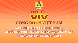 Đại hội XIV Công đoàn Việt Nam: Mục tiêu, các khâu đột phá, chương trình, đề án, nhiệm vụ, giải pháp trong nhiệm kỳ 2026 – 2031