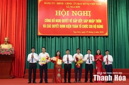 Xã Nga Sơn công bố Nghị quyết sắp xếp, sáp nhập thôn và kiện toàn tổ chức chi bộ Đảng