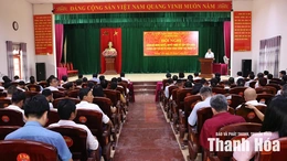 Xã Hoằng Tiến công bố nghị quyết sắp xếp thôn và kiện toàn tổ chức ở cơ sở