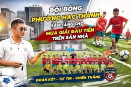 Đội bóng phường Hạc Thành sẵn sàng cho mùa giải đầu tiên trên sân nhà