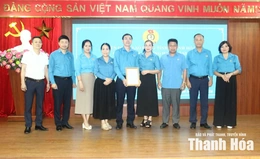 Công đoàn phường Hạc Thành thực hiện tốt việc chăm lo, bảo vệ quyền, lợi ích chính đáng của đoàn viên