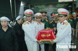 Đón hài cốt liệt sĩ Lê Đồng Cội về an táng tại quê hương