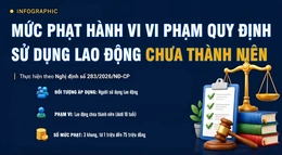 Mức phạt hành vi vi phạm quy định sử dụng lao động chưa thành niên
