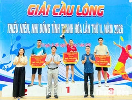 Bế mạc Giải cầu lông thiếu niên, nhi đồng tỉnh Thanh Hóa lần thứ II, năm 2026