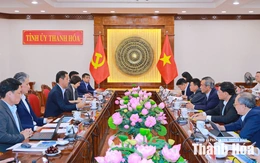 Bí thư Tỉnh ủy Lê Đức Thái tiếp và làm việc với Đoàn công tác của Tập đoàn Sumitomo Corporation