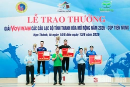 CLB Vovinam xã Lam Sơn giành nhất toàn đoàn tại Giải Vovinam các CLB tỉnh Thanh Hóa mở rộng - Cúp Tiến Nông