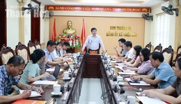 Đoàn công tác Cục Lưu trữ, Văn phòng Trung ương Đảng kiểm tra công tác văn thư, lưu trữ tại Thiệu Hóa