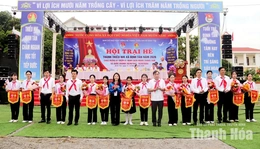 Sôi nổi hội trại hè tại các xã Định Tân, Hoằng Tiến, Biện Thượng và phường Ngọc Sơn