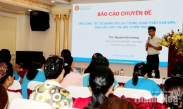 Tập huấn ứng dụng công nghệ thông tin cho chi hội trưởng phụ nữ