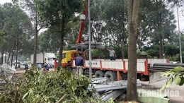 Phường Hàm Rồng ra quân lập lại trật tự, mỹ quan tại KCN Đình Hương - Tây Bắc Ga sau phản ánh của Báo điện tử Thanh Hóa