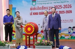 Trường Song ngữ Lào-Việt Nam Nguyễn Du khai giảng Năm học mới 2026-2027