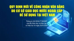 Quy định mới về công nhận văn bằng do cơ sở giáo dục nước ngoài cấp để sử dụng tại Việt Nam