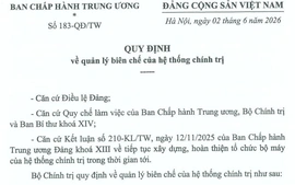 Toàn văn Quy định 183-QĐ/TW quản lý biên chế của hệ thống chính trị