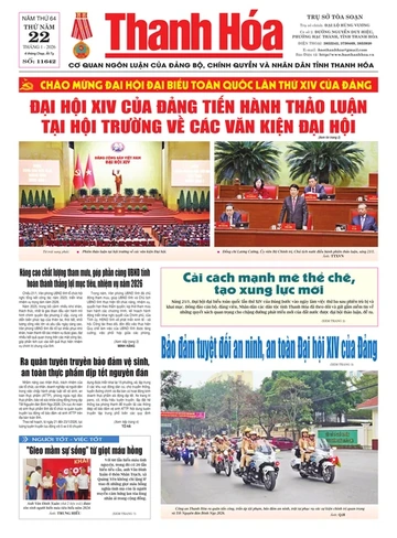 Số 11642 - Thứ Năm, ngày 22/01/2026