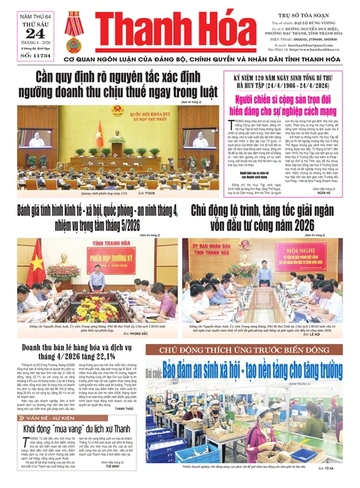 Số 11734 - Thứ Sáu, ngày 24/04/2026