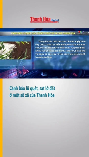 Cảnh báo lũ quét, sạt lở đất ở một số xã của Thanh Hóa