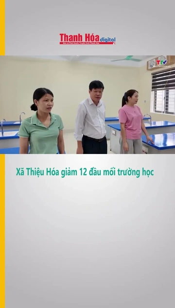Xã Thiệu Hóa giảm 12 đầu mối trường học