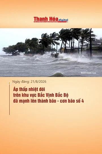 Áp thấp nhiệt đới trên khu vực Bắc Vịnh Bắc Bộ đã mạnh lên thành bão - cơn bão số 4