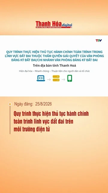 Quy trình thực hiện thủ tục hành chính toàn trình lĩnh vực đất đai trên môi trường điện tử