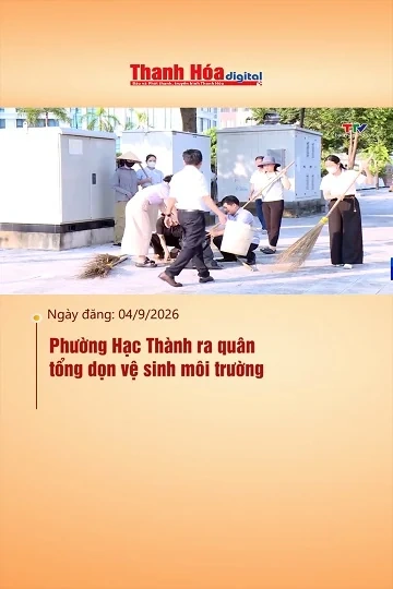 Phường Hạc Thành ra quân tổng dọn vệ sinh môi trường