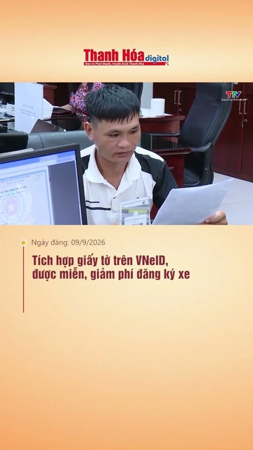 Tích hợp giấy tờ trên VNeID, được miễn, giảm phí đăng ký xe