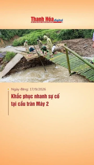 Khắc phục nhanh sự cố tại cầu tràn Máy 2