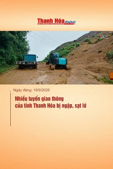 Nhiều tuyến giao thông của tỉnh Thanh Hóa bị ngập, sạt lở