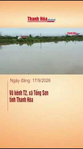 Vỡ kênh T2, xã Tống Sơn, tỉnh Thanh Hóa