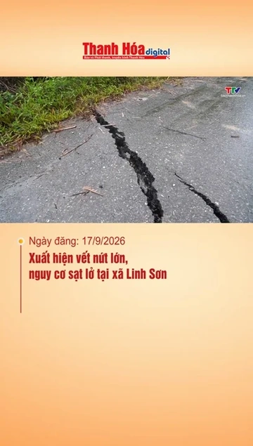 Xuất hiện vết nứt lớn, nguy cơ sạt lở tại xã Linh Sơn