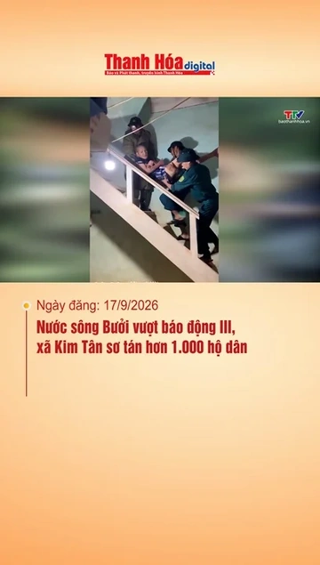 Nước sông Bưởi vượt báo động III, xã Kim Tân sơ tán hơn 1.000 hộ dân