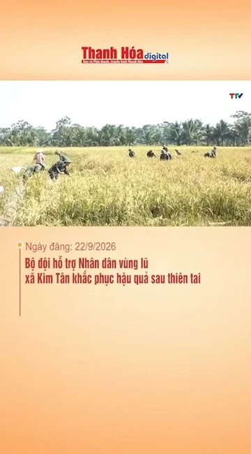 Bộ đội hỗ trợ Nhân dân vùng lũ xã Kim Tân khắc phục hậu quả sau thiên tai