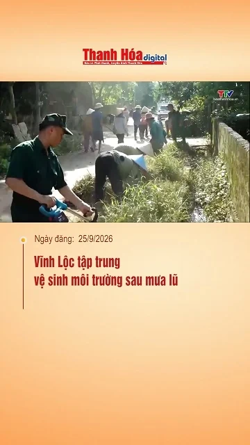 Xã Vĩnh Lộc tập trung vệ sinh môi trường sau mưa lũ