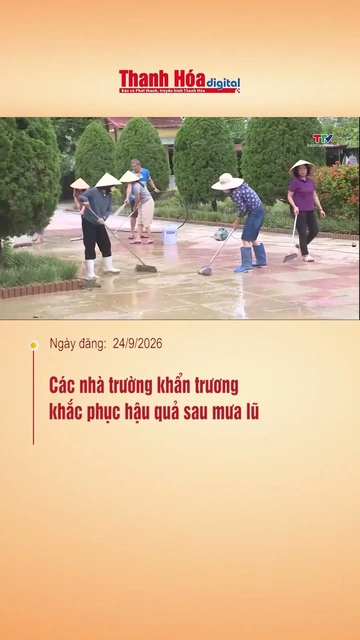 Các nhà trường khẩn trương khắc phục hậu quả sau mưa lũ
