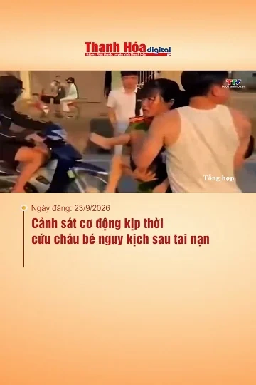 Cảnh sát cơ động kịp thời cứu cháu bé nguy kịch sau tai nạn