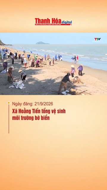 Xã Hoằng Tiến tổng vệ sinh môi trường bờ biển