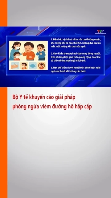 Bộ Y tế khuyến cáo giải pháp phòng ngừa viêm đường hô hấp cấp
