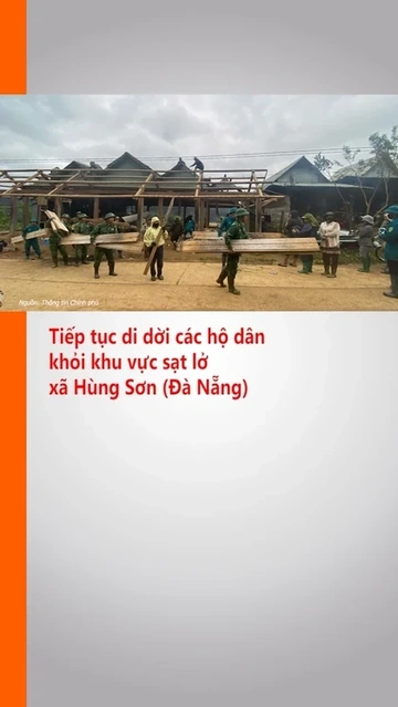 Tiếp tục di dời các hộ dân khởi khu vực sạt lở xã Hùng Sơn (Đà Nẵng)