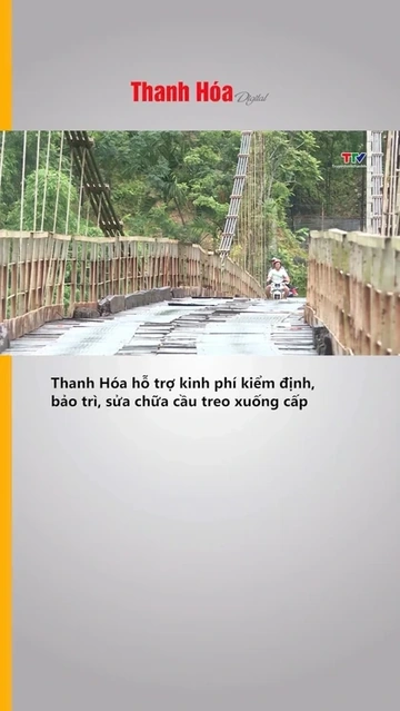 Thanh Hóa hỗ trợ kinh phí kiểm định, bảo trì, sửa chữa cầu treo xuống cấp