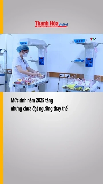 Mức sinh năm 2025 tăng nhưng chưa đạt ngưỡng thay thế