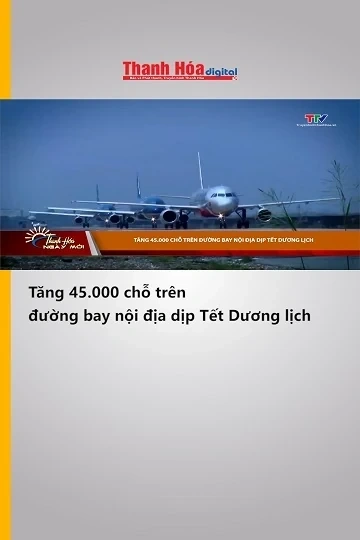 Tăng 45.000 chỗ trên đường bay nội địa dịp Tết Dương lịch