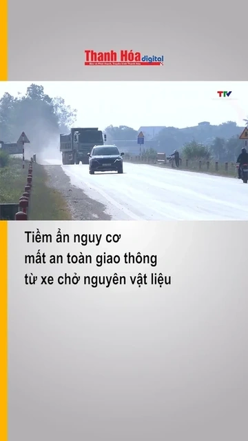 Tiềm ẩn nguy cơ mất an toàn giao thông từ xe chở nguyên vật liệu
