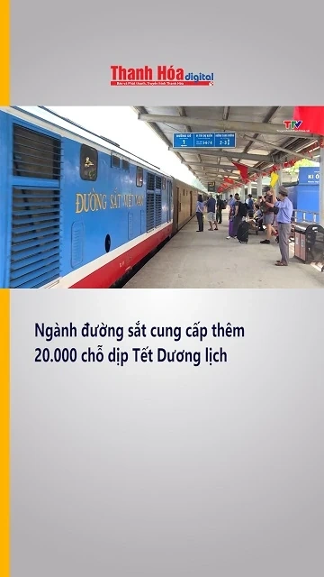 Ngành đường sắt cung cấp thêm 20.000 chỗ dịp Tết Dương lịch
