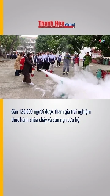 Gần 120.000 người được tham gia trải nghiệm, thực hành chữa cháy và cứu nạn cứu hộ