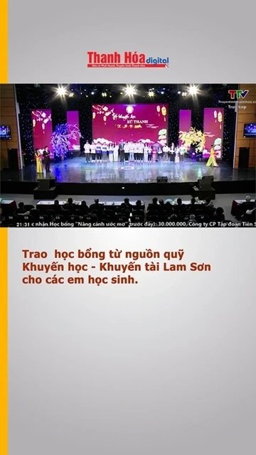 Trao học bổng từ nguồn quỹ Khuyến học - Khuyến tài Lam Sơn cho các em học sinh