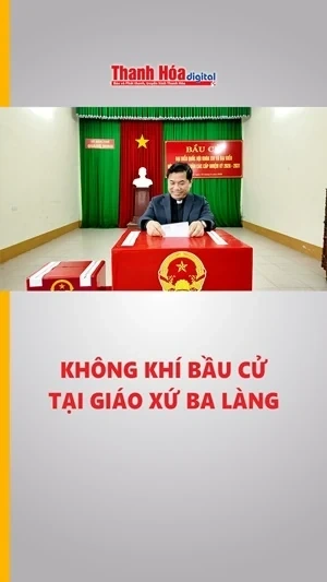 Không khí bầu cử tại giáo xứ Ba Làng