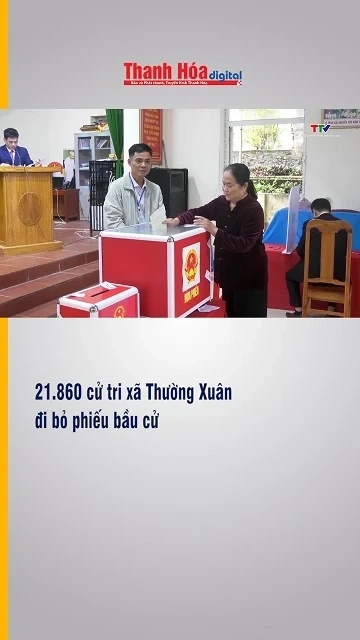 21. 860 cử tri xã Thường Xuân đi bỏ phiếu bầu cử