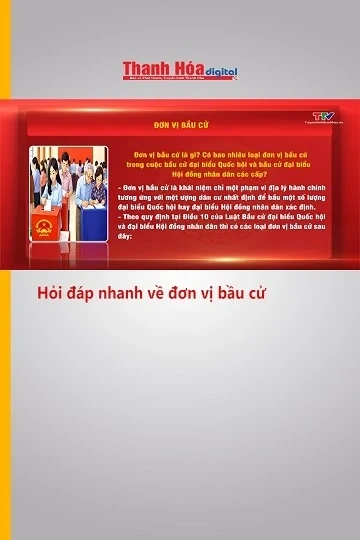 Hỏi đáp nhanh về đơn vị bầu cử