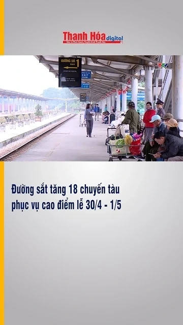 Đường sắt tăng 18 chuyến tàu phục vụ cao điểm lễ
