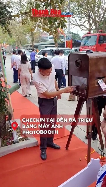 Checkin miễn phí bằng máy chụp ảnh Photobooth tại Lễ hội Đền Bà Triệu năm 2026