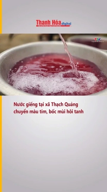 Nước giếng tại xã Thạch Quảng chuyển màu tím, bốc mùi hôi tanh
